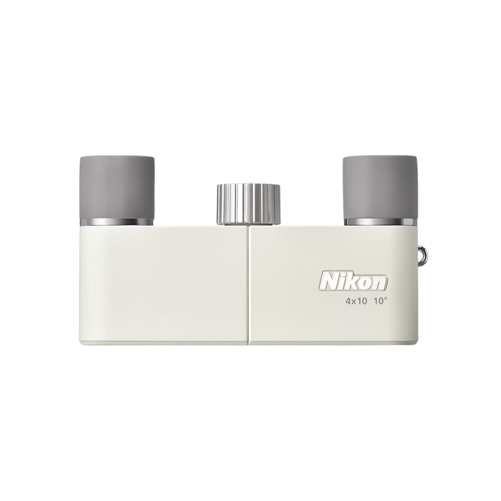 Nikon 4x10D CF Lightweight Pocket Binoculars with 4x Magnification, Elegant Design, Multilayer Premium Coatings, and Case and Neck Strap Included (Ivory White)