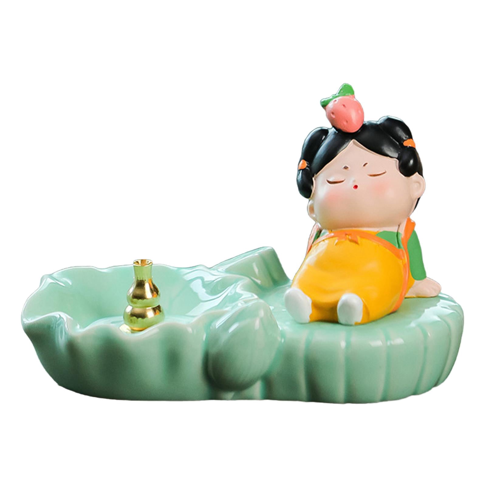 WLPZXP Coil Incense Burner Chinese Tang Girl Statue Incense Stick Holder for Farmhouse With Strawberry