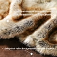 thumbnail image 3 of Brown Faux Fur Blanket,Fuzzy Thick Fur Throw Blanket for Couch,Large Fluffy Brown Throws,60"x80", 3 of 9
