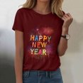 thumbnail image 2 of felwors Happy New Year Shirt for Women 2026 New Years Eve T-Shirt Countdown Fireworks Holiday Party Tops(Wine, M), 2 of 8