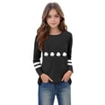 thumbnail image 5 of 3-14 Years Girls Tops Spring Crew Neck Long Sleeve Tshirts Shirts Casual 2026 Fashion Clothes Outfits Black 13 Years, 5 of 5
