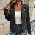thumbnail image 2 of Lmueinov 2026 Women's Quilted Moto Jacket, Lapel Asymmetric Zip Long Sleeve Casual Biker Coat, Textured Slim Fit Outerwear for Daily Work Spring Fall S-XXL, 2 of 8