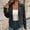 Black, variant on Women's Moto Collared Jacket Multi Zip Pockets Quilted for Fitness Yoga Sports Streetwear Wine XL