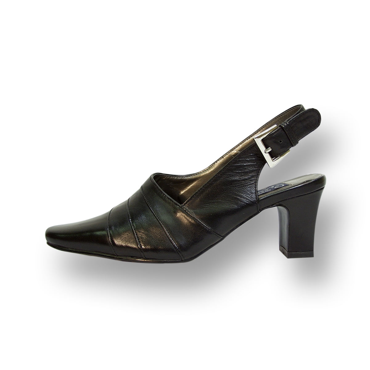 PEERAGE Zoe Women's Wide Width Leather Slingback Pumps