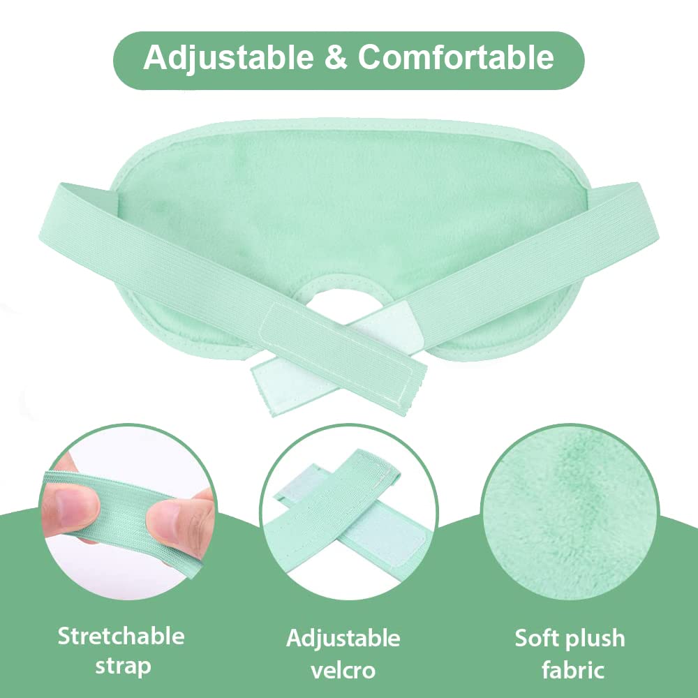 NEWGO Cooling Gel Eye Mask Reusable Cold Eye Mask for Puffy Eyes, Eye Ice Pack Eye Mask with Soft Plush Backing for Dark Circles, Migraine, Stress Relief -Green - image 5 of 6