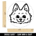 thumbnail image 2 of Cute Cartoon Pomeranian Dog Looking to Side Self-Inking Rubber Stamp for Stamping Ink Stamper Crafting Planners - 1 inch Medium - Black Ink, 2 of 7