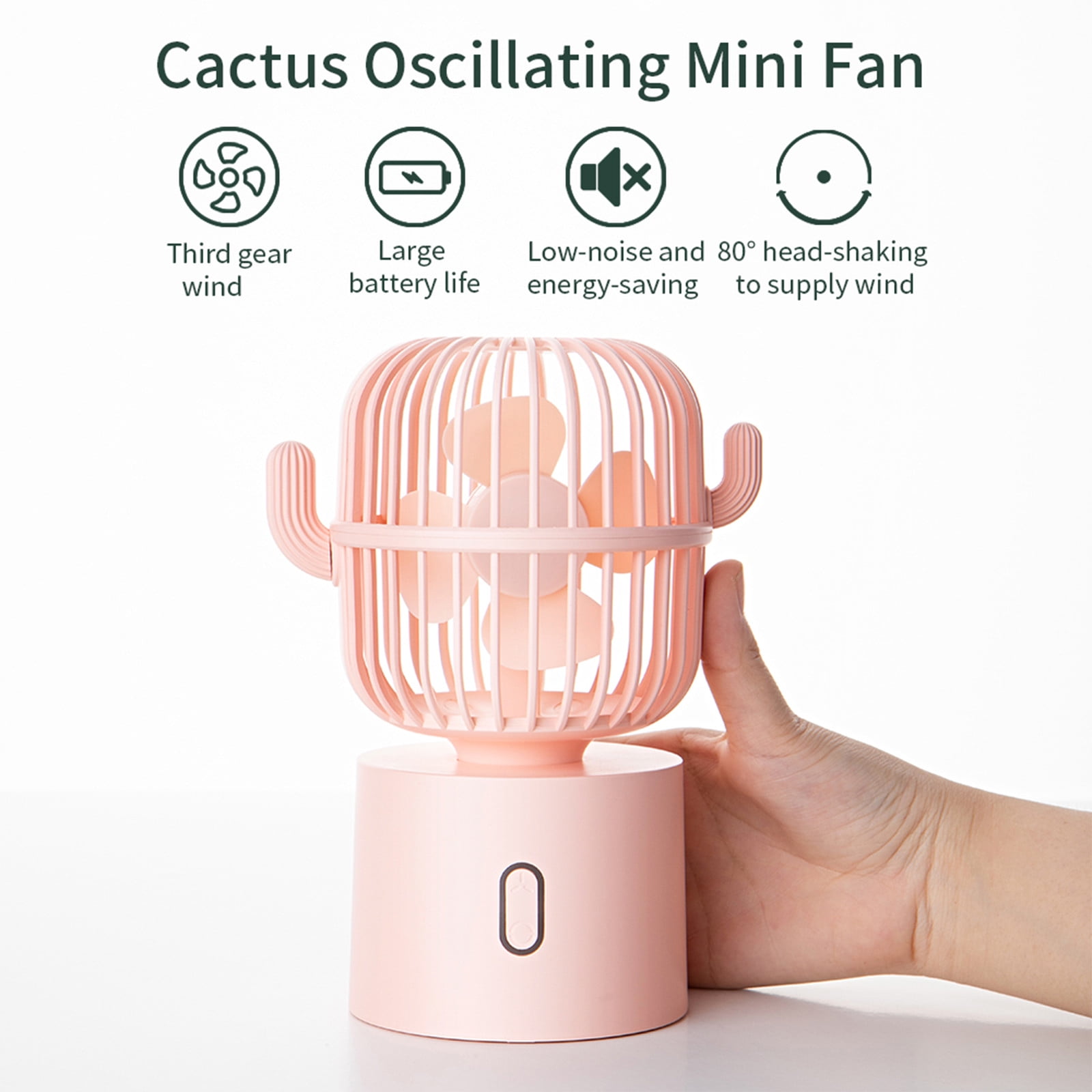 Stijggn Fan Portable, Cooling Wind Pro 3 Speed Settings Lightweight USB Rechargeable Fan Wagon Crib Bike Kitchen Travel Gift for Women/Men K*ids