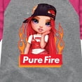 thumbnail image 3 of Rainbow High - Pure Fire - Toddler And Youth Girls Raglan Graphic T-Shirt, 3 of 5