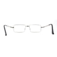 thumbnail image 2 of Squared Rectangle Dad Style Metal Rim Eye Glasses Silver, 2 of 4