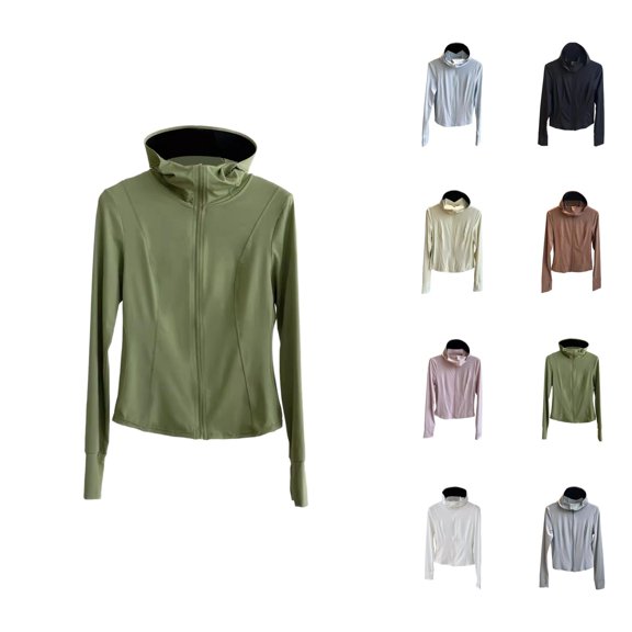 A Fashionable And Casual Solid Color Hooded Sun Protective Cardigan For Women Cardigan Sweaters for Women