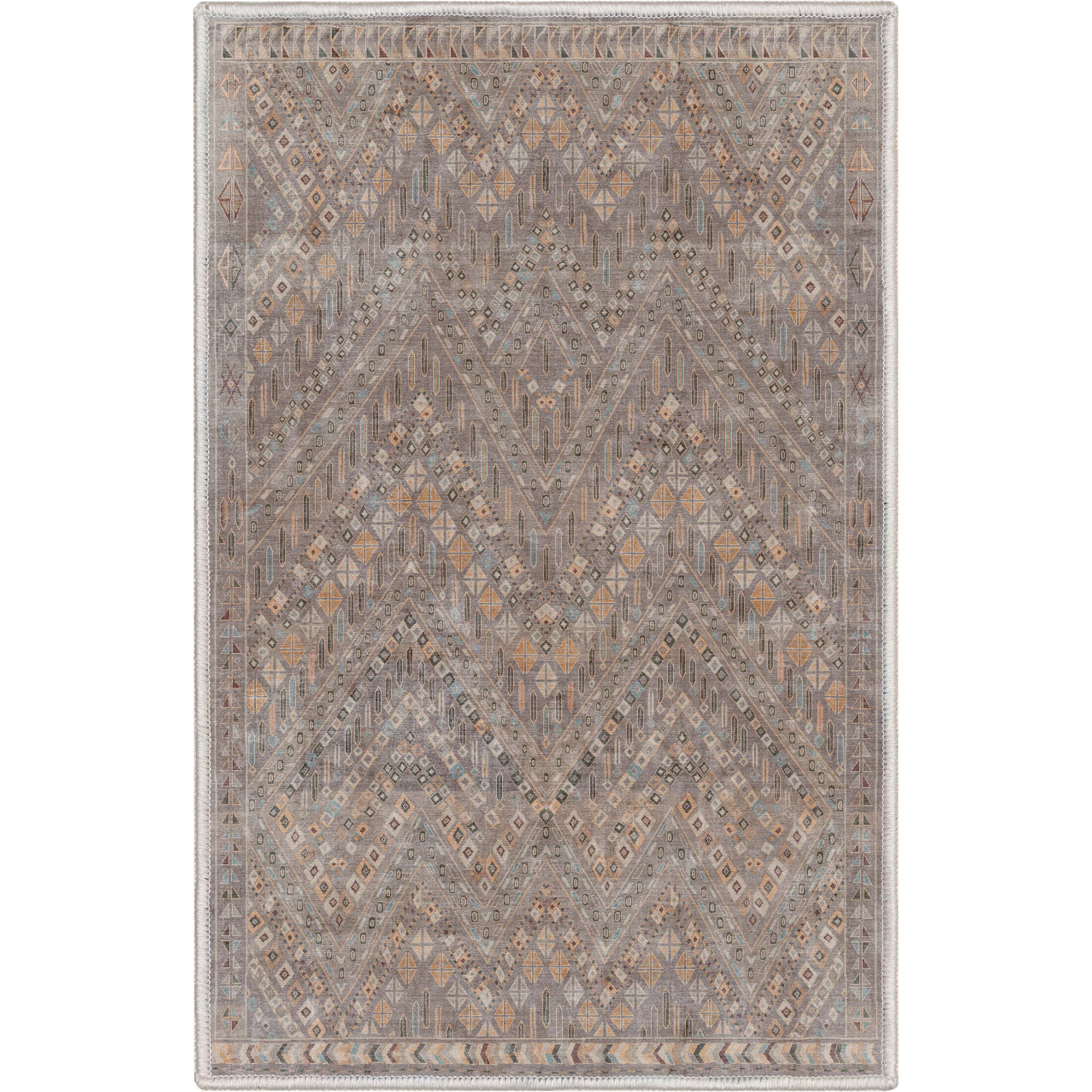 Well Woven Asha Anya Vintage Oriental Grey Flat-Weave 2' x 3' Area Rug