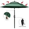thumbnail image 2 of ABCCANOPY 11FT 3 Tiers Patio Umbrella With Crank Handle, Forest Green, 2 of 6
