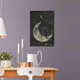 thumbnail image 5 of 16x24 inch Canvas Frameless Painting Moon & Black Cat,Rustic Yard,Cat'S Nest,Bathroom Decor Paintings Canvas,Classic Moon & Black Cat Decor Poster Prints,Funny Gift For Cat & Moon Enthusiast, 5 of 6