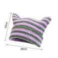 thumbnail image 5 of iHPH7 Cat Beanie Winter Hats for Women Womens Winter Hat Skull Cap Women Knitted Hat Beanies Y2k Warm Hats for Women Purple One Size, 5 of 5