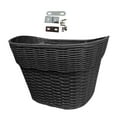 thumbnail image 5 of Bike Basket Front Easy to Install Imitation Rattan Detachable Bike Storage Baskets Women and Men Vintage Style Waterproof Handlebar Basket large black, 5 of 9