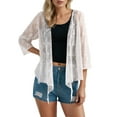 thumbnail image 2 of Anygrew Womens Sheer Shrug Tie Top Bolero Cardigan Lightweight Shrug, 2 of 5