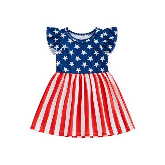 Toddler Baby Girls' Dress Kid Little Girls Festival Casual Cartoon Round Neck A-Line Beach Dresses