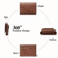 thumbnail image 6 of GAEKEAO Wallets for Women Small RFID Blocking Leather Trifold Ladies Wallets Credit Card Holder with Zipper Coin Pocket, 6 of 9