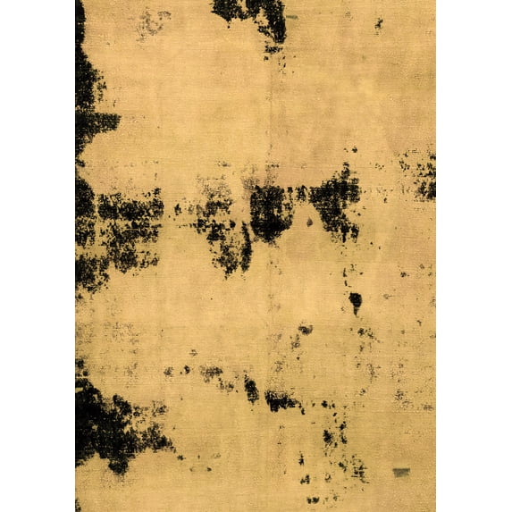 Ahgly Company Indoor Rectangle Abstract Brown Modern Area Rugs, 7' x 9'