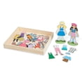 thumbnail image 4 of Melissa & Doug Fashion Friends Magnetic Dress-Up Wooden Dolls Pretend Play Set (2 Dolls, 2 Stands, 42 Wooden Magnets), 4 of 5