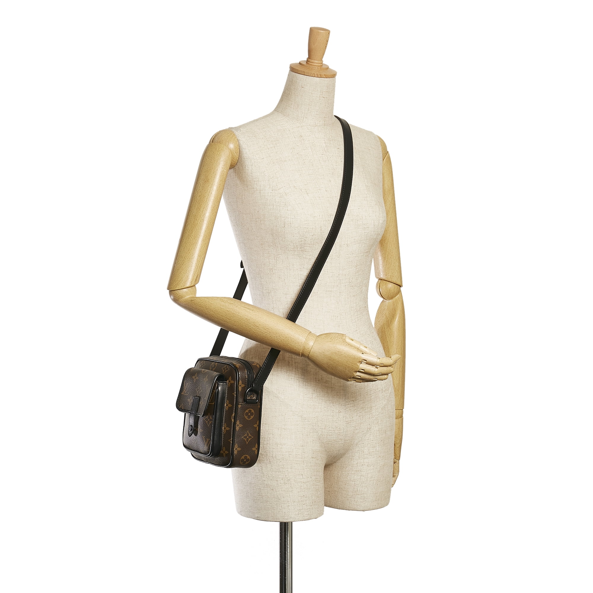 Louis Vuitton Bag Christopher Wearable Wallet Brown Mini Shoulder Diagonal  Men's Monogram Macassar M69404 LOUISVUITTON