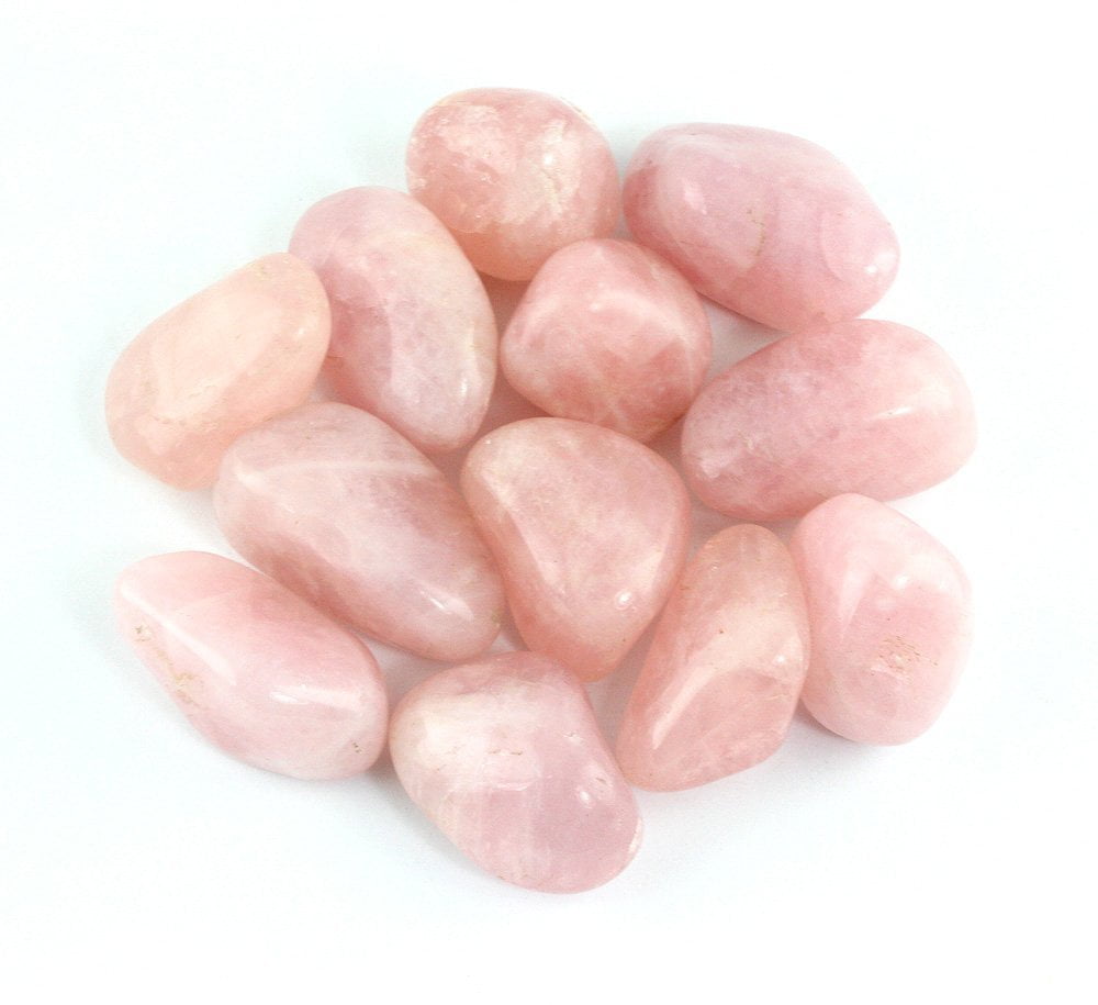 1 LB Large Icy Rose Quartz Rough Crystals Raw Pink Healing Chunk Stone 3-5pcs 