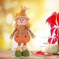 thumbnail image 4 of Thanksgiving Scarecrow Doll, Fall Harvest Decoration, Handcrafted Maple Leaf Gnome Figurine for Holiday Mantel or Table Centerpiece, Durable Plastic and Cloth Seasonal Home Decor, 4 of 5