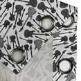 thumbnail image 5 of Ambesonne Music Grommet Curtain, Grunge Electric Guitars, 50" x 63", Black Grey White, 5 of 6