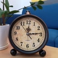 thumbnail image 5 of Wekity Vintage Alarm Clock , Analog Silent Small Bedside Desk Clock Battery Operated for Table Living Room Decor Shelf Gift Clock (Classic), 5 of 6