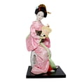 thumbnail image 5 of Esquirla Japanese Geisha Kimono Dolls, 12 inch Traditional Ornament Lady Statuette Miniature Figurines for Bedroom Tabletop Girl Women F, 5 of 8