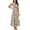 #543-Brown, variant on Women's Summer Maxi Dresses Boho Vacation Sundress Wrap V Neck Floral Ruffle Sleeve Fitted Waist A-Line Long Dress