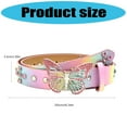 thumbnail image 3 of 2. Glittering Butterfly Rhinestone Buckles Adjustable Waistband Belt for Women Girls Party Daily Fashion Accessories, 3 of 8