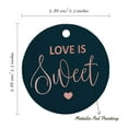 thumbnail image 6 of Inkdotpot 50 Pack Real Rose Gold Foil Paper Tags Love Is Sweet Wedding Favor Hang Tags, 6 of 7