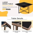 thumbnail image 4 of Vineego 5 Pieces Patio Dining Sets Outdoor Conversation Sets Wicker Patio Sectional Sofa with Tempered Glass Table(Red), 4 of 8