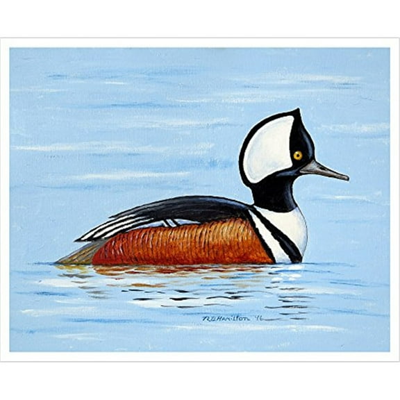 Betsy Drake TP459 24 x 30 in. Hooded Merganser Outdoor Wall Hanging