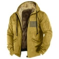 thumbnail image 1 of Men's Solid Color Flag Print Jacket Men's Spring And Autumn Casual Trend Zipper Hooded Jacket 3XL, 1 of 3