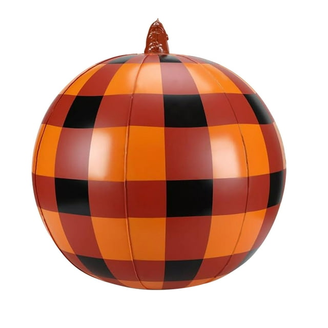 Décorations d'Halloween Extérieures Citrouille Gonflable d'Halloween Décoration de Cour Extérieure Lanterne Citrouille Ovale Citrouille Simulée Accessoire Décorations d'Halloween Intérieures