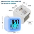 thumbnail image 5 of Alarm Clock Digital Travel for Bedroom Boy Girl,Small Desk Bedside Clocks,Display Time/Date LED Nig, 5 of 5