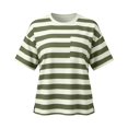 thumbnail image 5 of Jamsmile Women T-Shirts Striped Print Loose Fit Short Sleeve Summer Tee Shirts Tops Casual Oversize Basic Baggy Loose Tops, 5 of 5