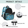 thumbnail image 4 of Excavator and Crane Blue Pattern Backpack for School, Cute School Bag with Adjustable Shoulder Straps and Padded Back, 15"x11.42"x5.5", 4 of 5