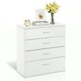 thumbnail image 7 of SYNGAR 4-Drawer Dresser Cabinet, Modern Wooden File Cabinet, Storage Chest for Kids Room, Storage Cabinet for Bedroom, Simple Home Furniture of Drawers for Storing Clothes, Cosmetics, White, D6866, 7 of 7