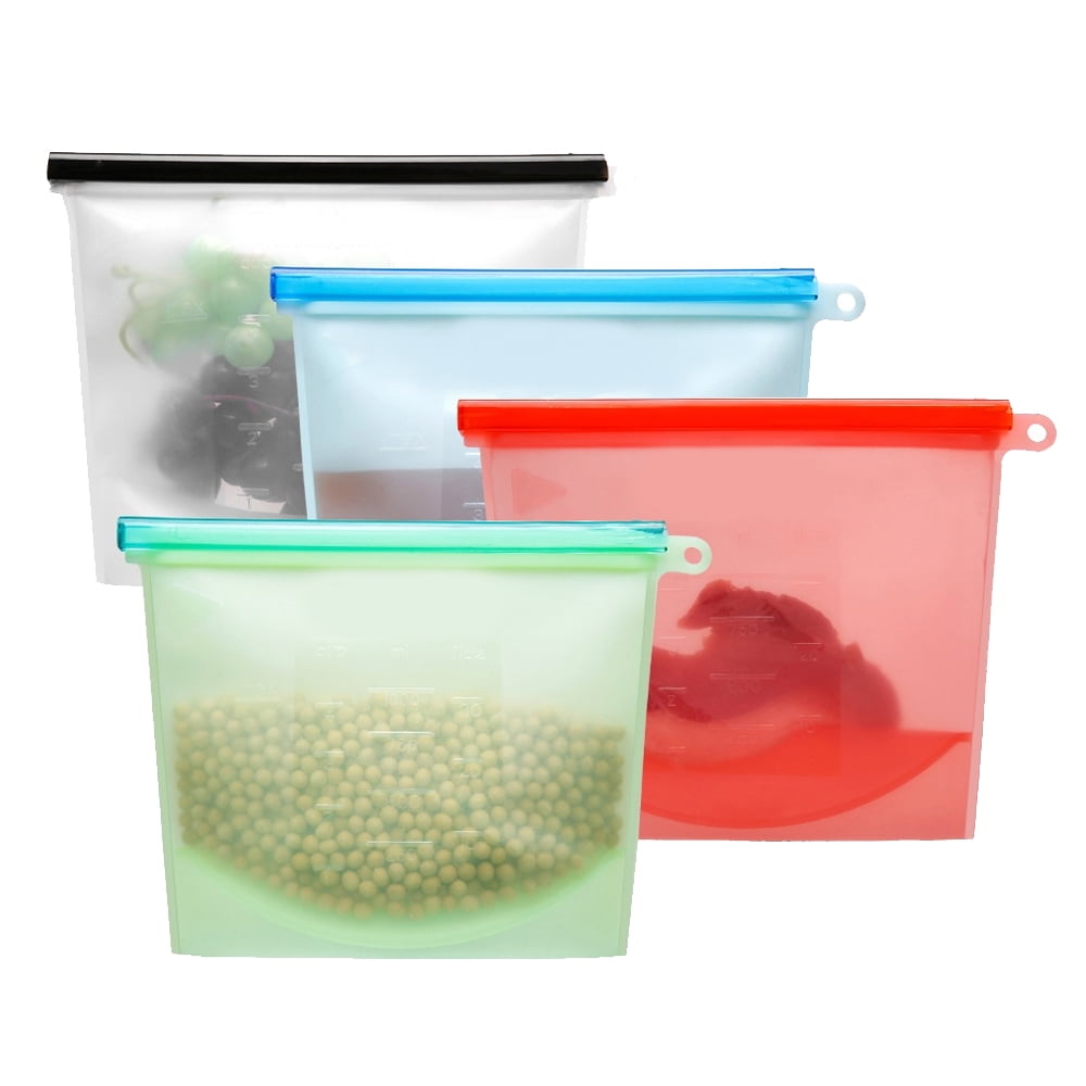Tvtimedirect Silicone Reusable Food Saver Bags 4 Pack