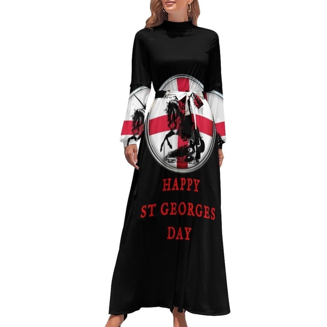 Feliz día de San Jorge, vestidos largos, vestidos para mujer 2024, vestidos de lujo, vestidos sueltos elegantes para mujer, ropa de mujer