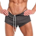 thumbnail image 2 of Mens Running Gym Shorts 3 Inch Breathable Lightweight Athletic Sport Shorts Training Workout Shorts Casual Short Pants Sweat Shorts with Drawstring Dark Gray L, 2 of 4