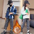 thumbnail image 5 of Boys Sweatpants Straight Leg Sweatpants Fall Winter Casual Wear Open Bottom Relaxed Fit Athletic Pants Kids Black Sweatpants Size 10-11 Years, 5 of 9