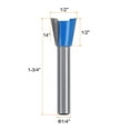 thumbnail image 2 of Unique Bargains 1/4' Shank 1/2' Dia Tungsten Carbide Dovetail Joint Bit Dovetail Router Bit for Wood, 2 of 7