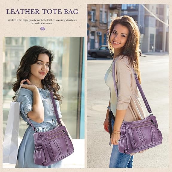 Verstarlin Crossbody Bags For Women Pocketbooks Soft PU Leather Purses and Handbags Multi Pocket Shoulder Bag