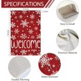 thumbnail image 4 of Welcome Christmas Garden Flag 12x18 Inch Double Sided Burlap, Winter Snowflake Yard Flags for Holiday Xmas Yard Outdoor Decoration(ONLY FLAG), 4 of 6