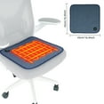thumbnail image 1 of Heated Seat Cushion Pad with 3 Heat Settings | Office Chair & Home Use | 43x43cm Blue Plush Warmth for Winter | Electric Heating Pad for Desk & Car, 1 of 9