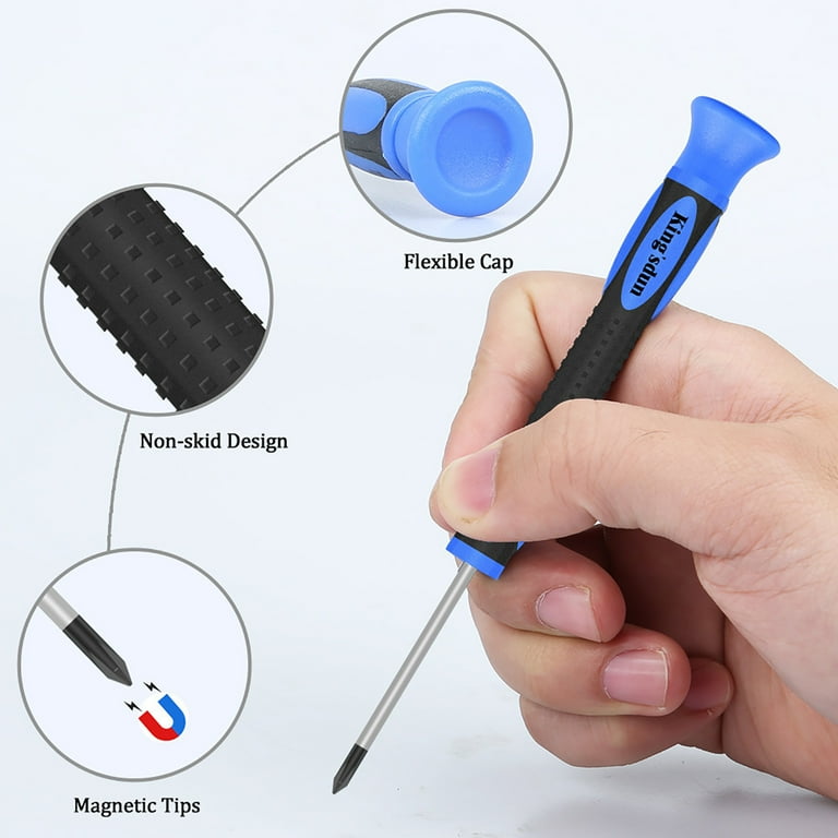 Eyeglass Repair Kit with 6 Pcs Magnetic Screwdrivers and Glass